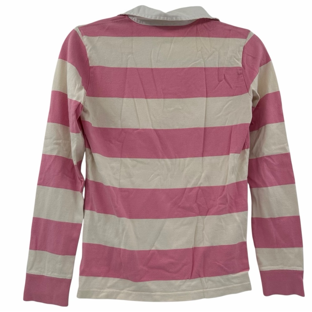 Ralph Lauren Pink & Cream Striped Rugby Polo - Picture 2 of 6